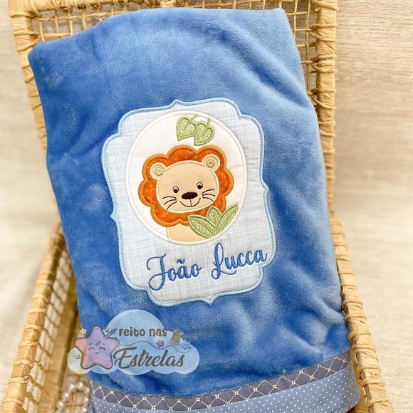 Cobertor Bebê Personalizado Cor a Escolher