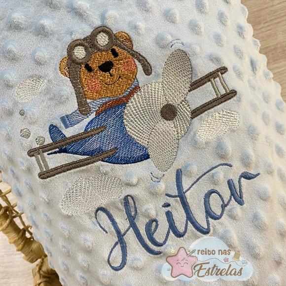 Cobertor Manta para Bebê Pipoquinha Personalizado