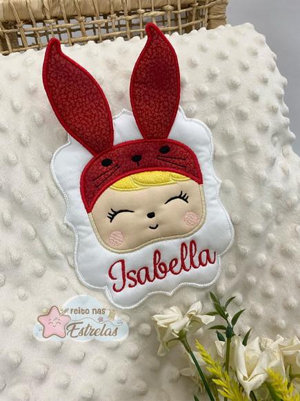 Cobertor para bebê pipoquinha personalizado Boneca