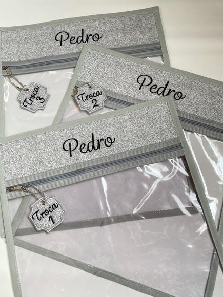 Kit saquinho maternidade e necessaire cestinha