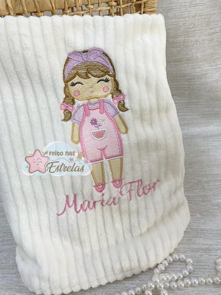 Manta para Bebê Personalizada Basic em Fleece Boneca