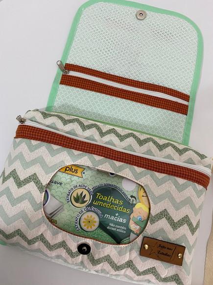 Necessaire Porta Lenço Umedecido e Fraldas Esquilo