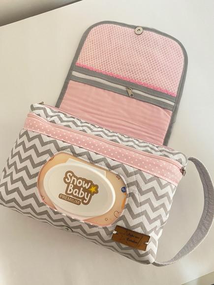 Necessaire Porta Lenço Umedecido e Fraldas Estrela