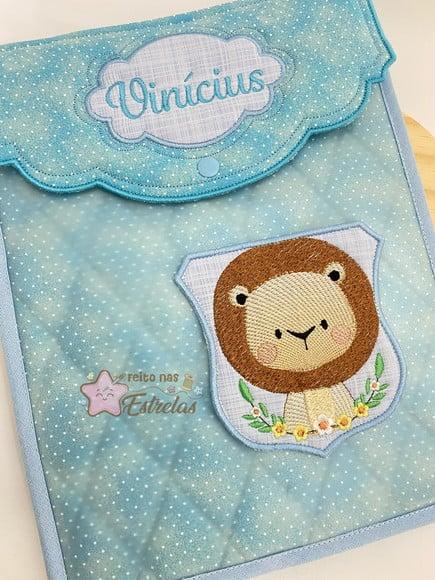 Porta Certidão De Nascimento Pasta Personalizada Leão