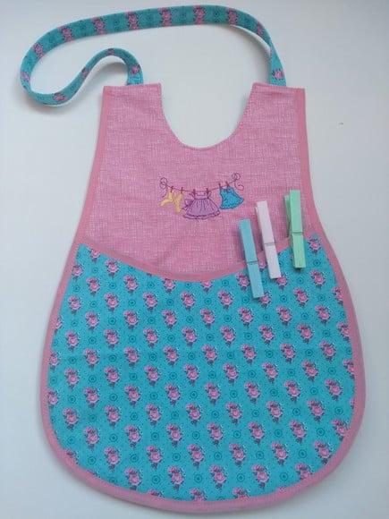 Porta prendedor de roupas - Azul e Rosa