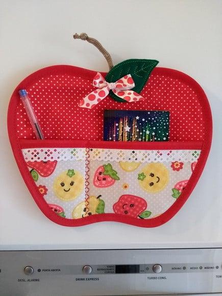 Porta Recados para Geladeira- Maça