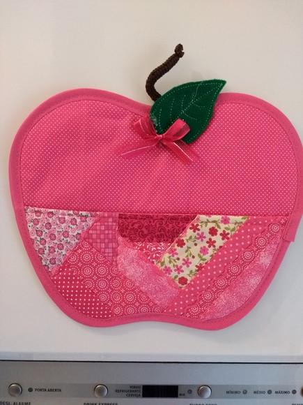 Porta Recados para Geladeira- Maça Pink