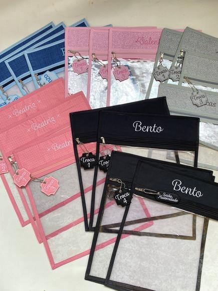 Saquinho maternidade - rosa -Kit com 4