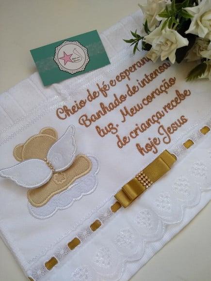 Toalha Batizado Urso