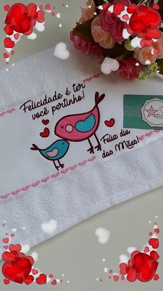 Toalha dia das Mães Passarinho