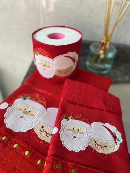 Toalha De Rosto Natal - Kit 3 Peças