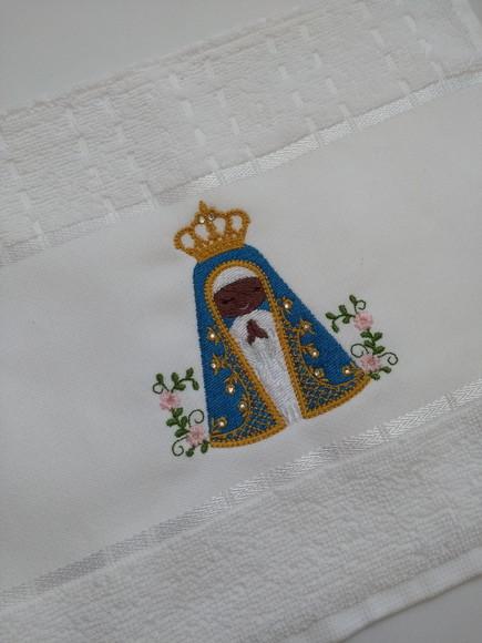 Toalha Nossa Senhora Aparecida Bordada