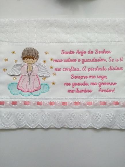 Toalha Santo Anjo Bordada