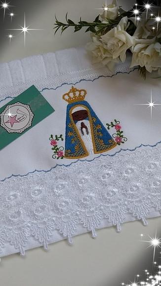 Toalha Nossa Senhora Aparecida Bordada