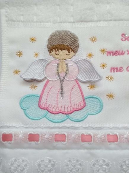 Toalha Santo Anjo Bordada