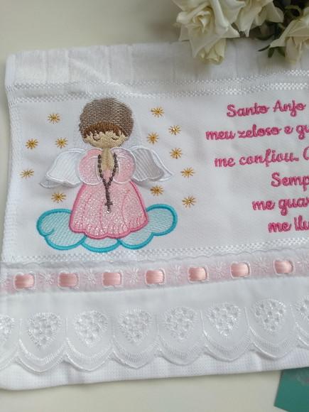 Toalha Santo Anjo Bordada