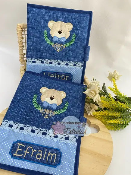 Capa Caderneta De Vacina E Documentos Urso