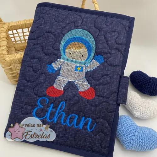 Capa Caderneta de Vacinas + Necessaire Astronauta