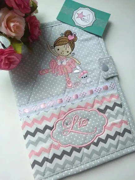 Capa Caderneta de Vacinas/Documentos Bailarina Chevron