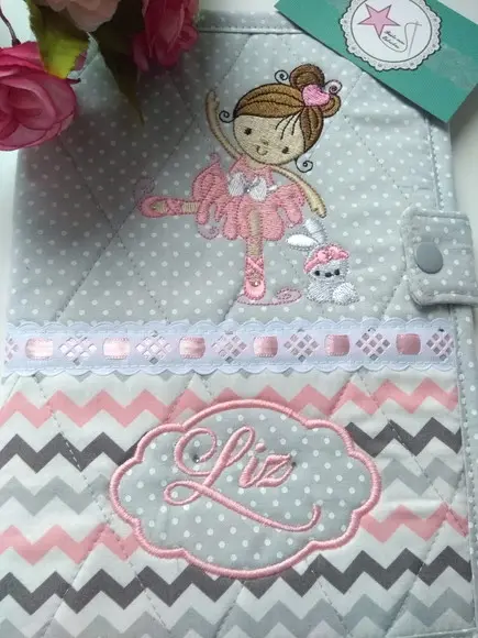 Capa Caderneta de Vacinas/Documentos Bailarina Chevron