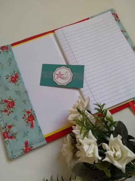 Capa Caderno Tecido - Floral