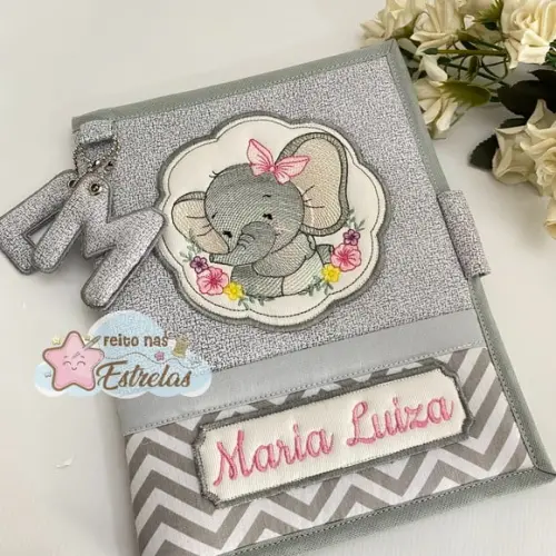 Capa Carteira de Vacina - Ursa Rosa