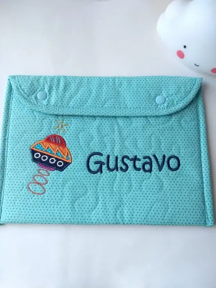 Capa Carteira de Vacina e Documentos Disco Voador- Envelope