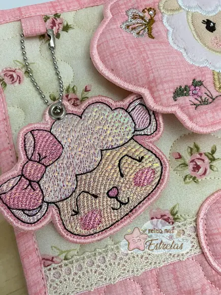 Capa Carteira de Vacinas Ovelha rosa