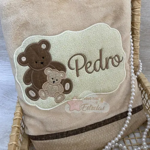 Cobertor Bebê Personalizado Cor a Escolher