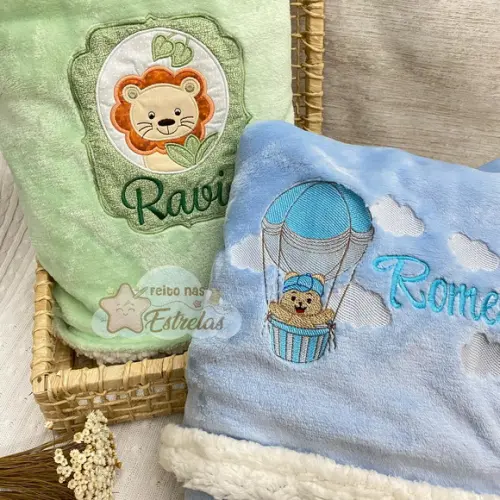 Cobertor Bebê Personalizado Cor a Escolher