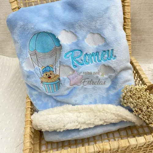 Cobertor Bebê Personalizado Cor a Escolher