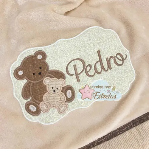 Cobertor Bebê Personalizado Cor a Escolher