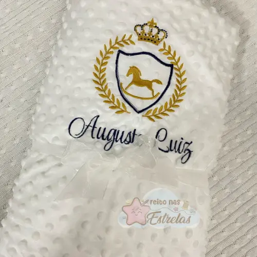 Cobertor Bebê Personalizado Cor a Escolher
