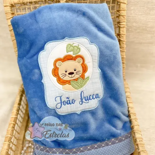Cobertor Bebê Personalizado Cor a Escolher