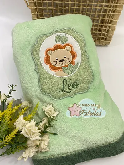Cobertor Bebê Personalizado Cor a Escolher