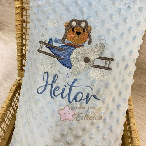 Cobertor Manta para Bebê Pipoquinha Personalizado