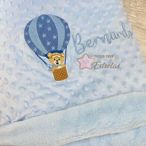 Cobertor Manta para Bebê Pipoquinha Personalizado