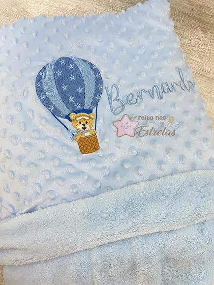 Cobertor Manta Para Bebê Pipoquinha Personalizado