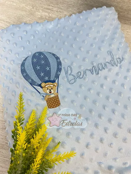 Cobertor Manta Para Bebê Pipoquinha Personalizado