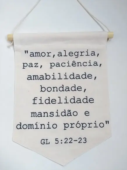 Flâmula decorativa dizeres