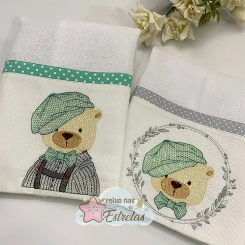 Fraldinha de Boca - Kit 2 peças -Urso