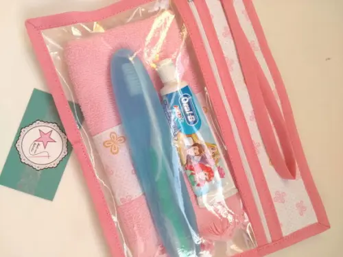 Kit Higiene bucal borboleta rosa