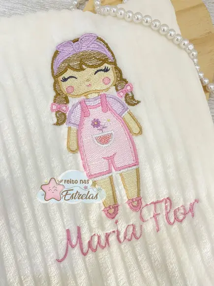 Manta para Bebê Personalizada Basic em Fleece Boneca