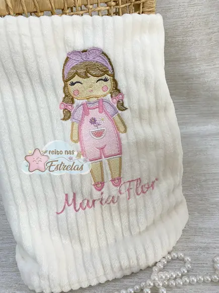 Manta para Bebê Personalizada Basic em Fleece Boneca