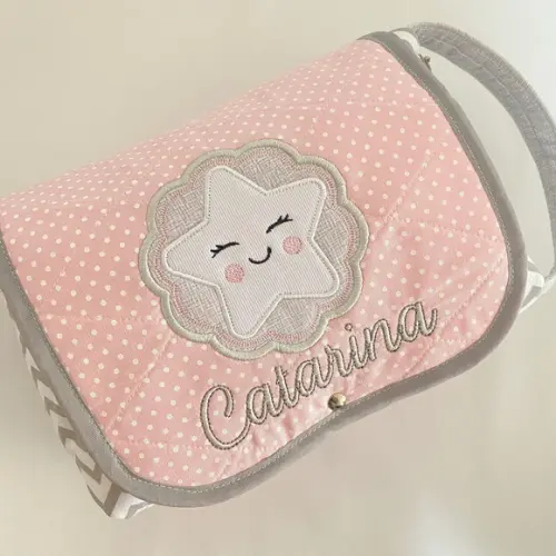 Necessaire Porta Lenço Umedecido e Fraldas Estrela