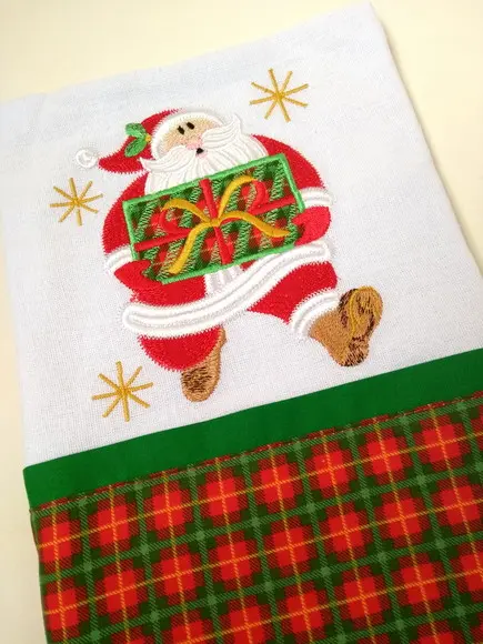 Panos de Prato Natal - Kit com 2 Peças Bordadas