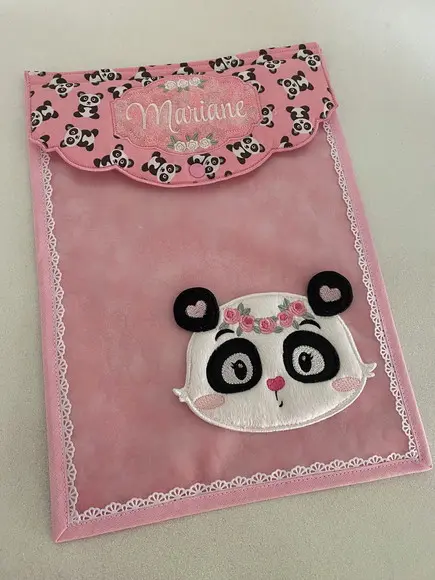 PORTA CERTIDÃO DE NASCIMENTO PANDA