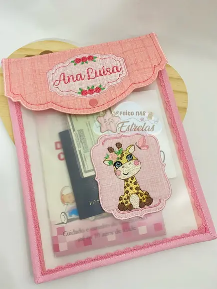 Porta Certidão De Nascimento Pasta Personalizada Leão