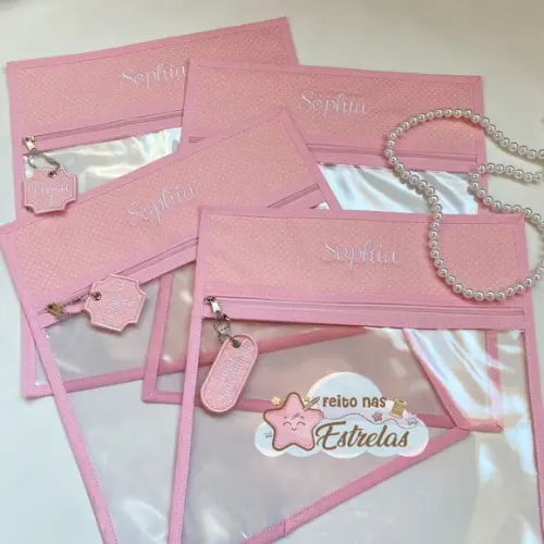 Saquinho maternidade - rosas -Kit com 4