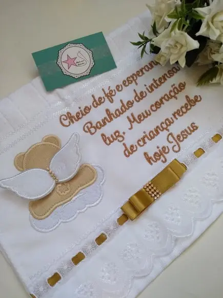 Toalha Batizado Urso